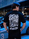Catch Me - czarna koszulka streetwear heavy weight.